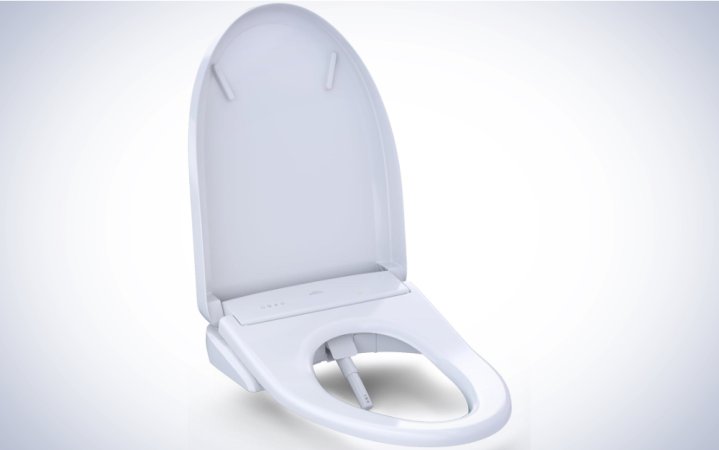  TOTO WASHLET+ Electronic Bidet Toilet Seat on a plain white background.