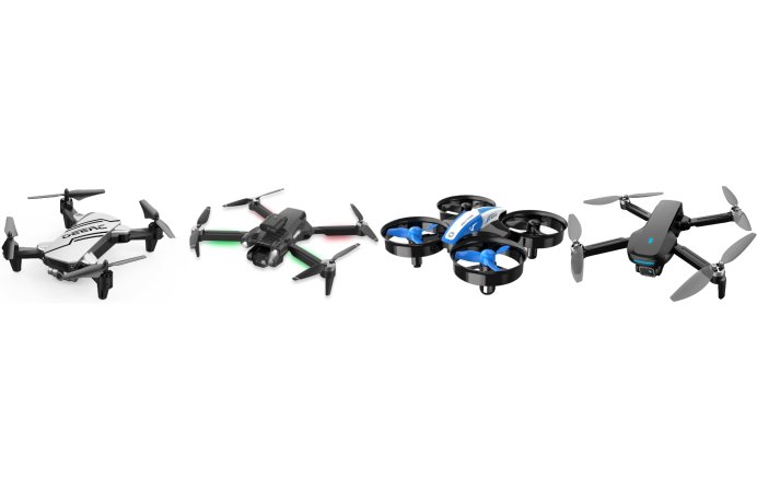 The best drones for kids in 2024 on a plain white background.