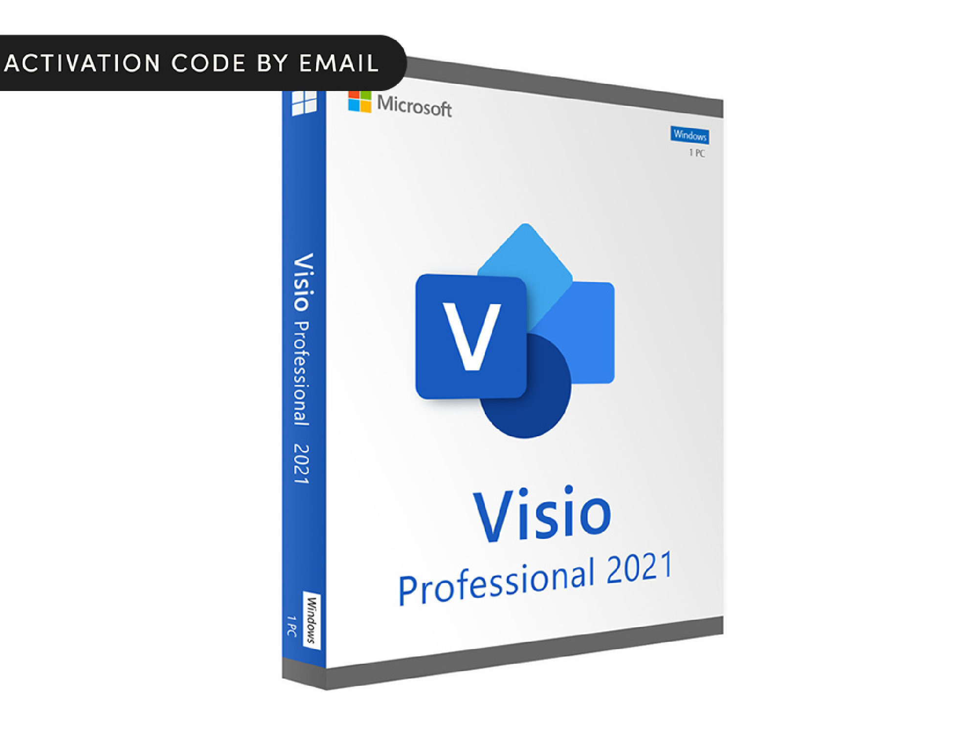 Microsoft Visio Professional 2021 on a plain background.