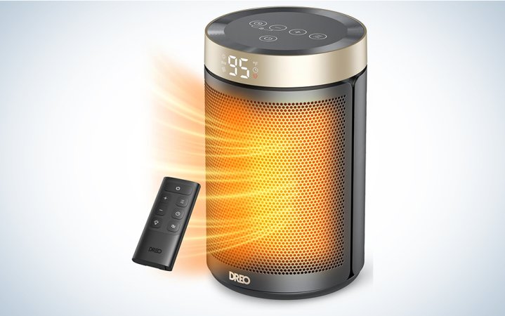  Dreo space heater with heat coming out of it is one of the best gifts for home