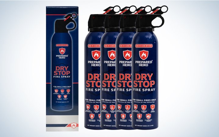   Four-pack of Dry Stop fire extinguishers