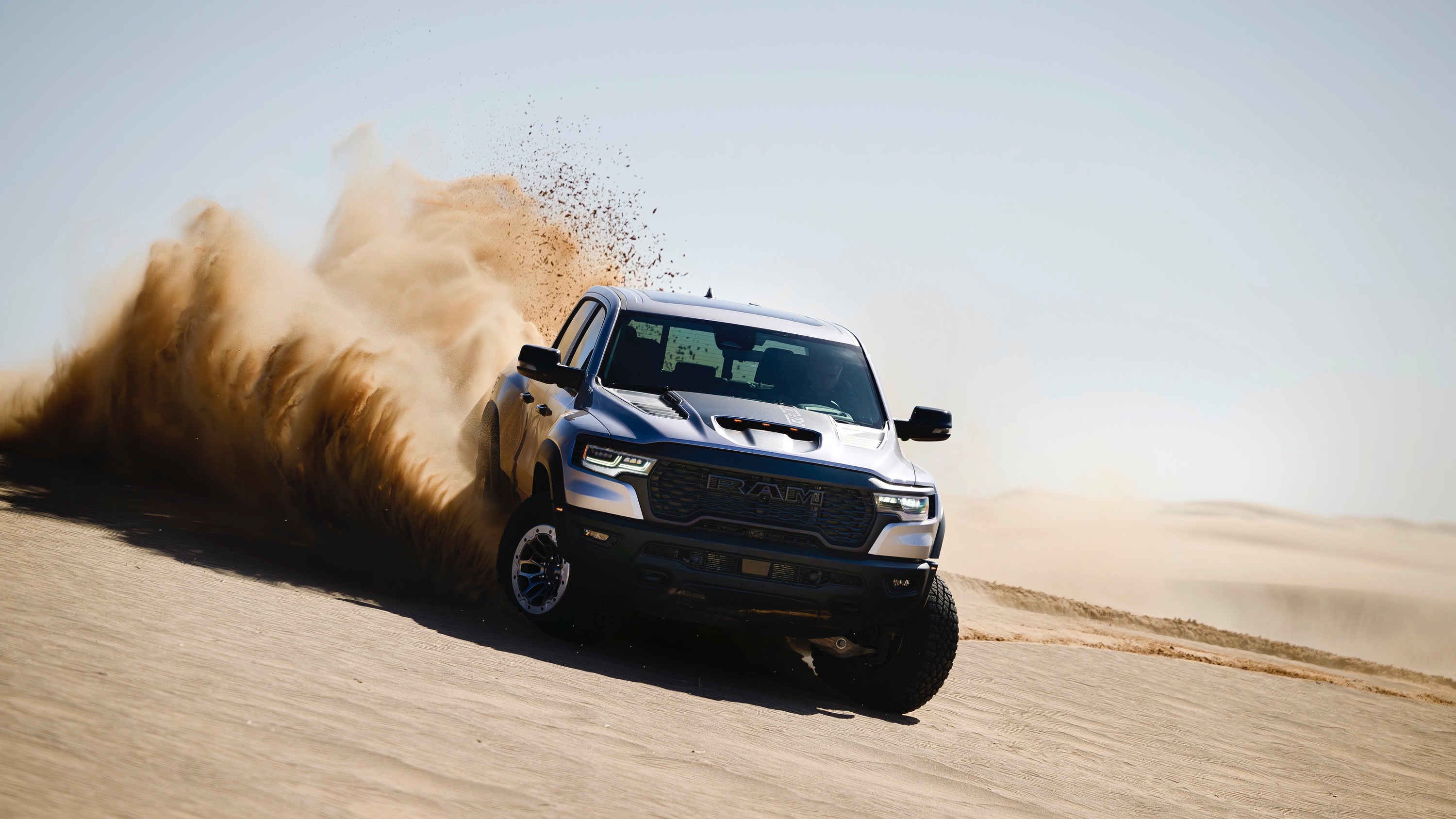 truck in the sand