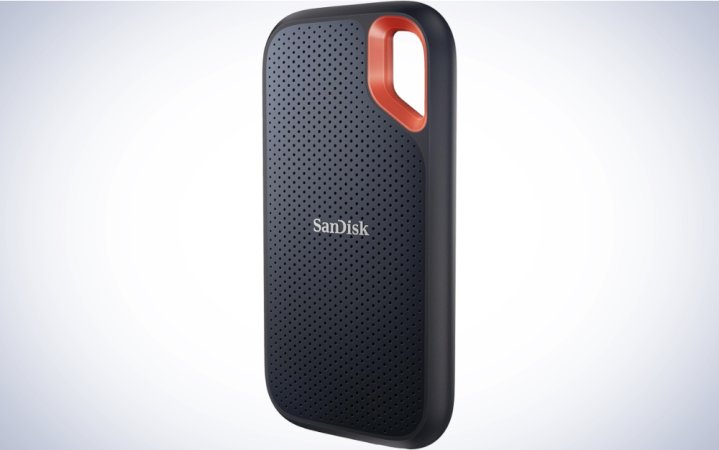  SanDisk 2TB Extreme Portable SSD on a plain white background.