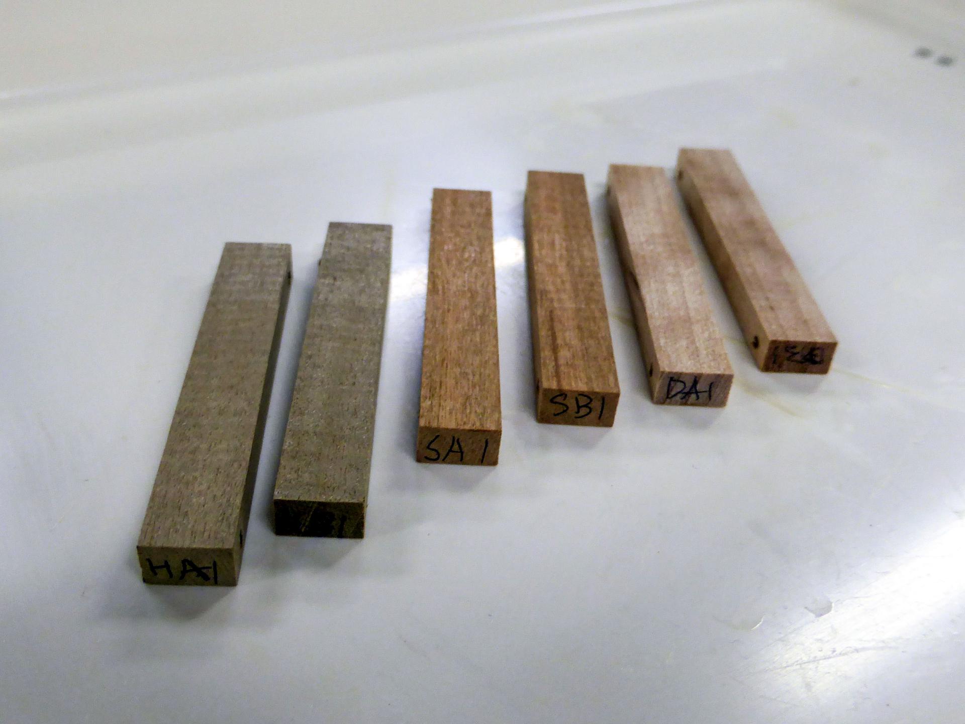 Wooden samples used aboard ISS