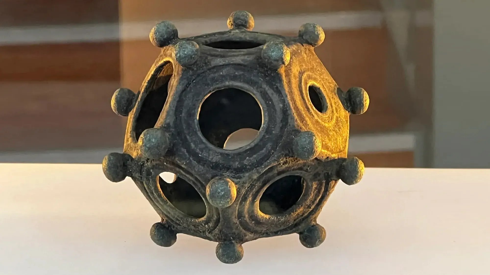 The dodecahedron on display at the National Civil War Centre, Newark Museum. CREDIT: Norton Disney History and Archaeology Group.