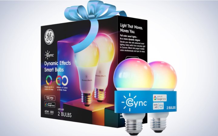  GE Cync Dynamic Effects Smart Light Bulbs on a plain white background.