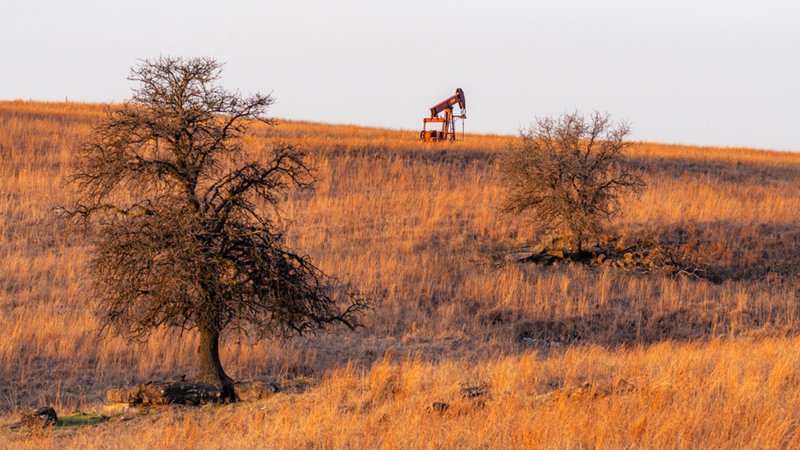 An oil rig in Oklahoma.