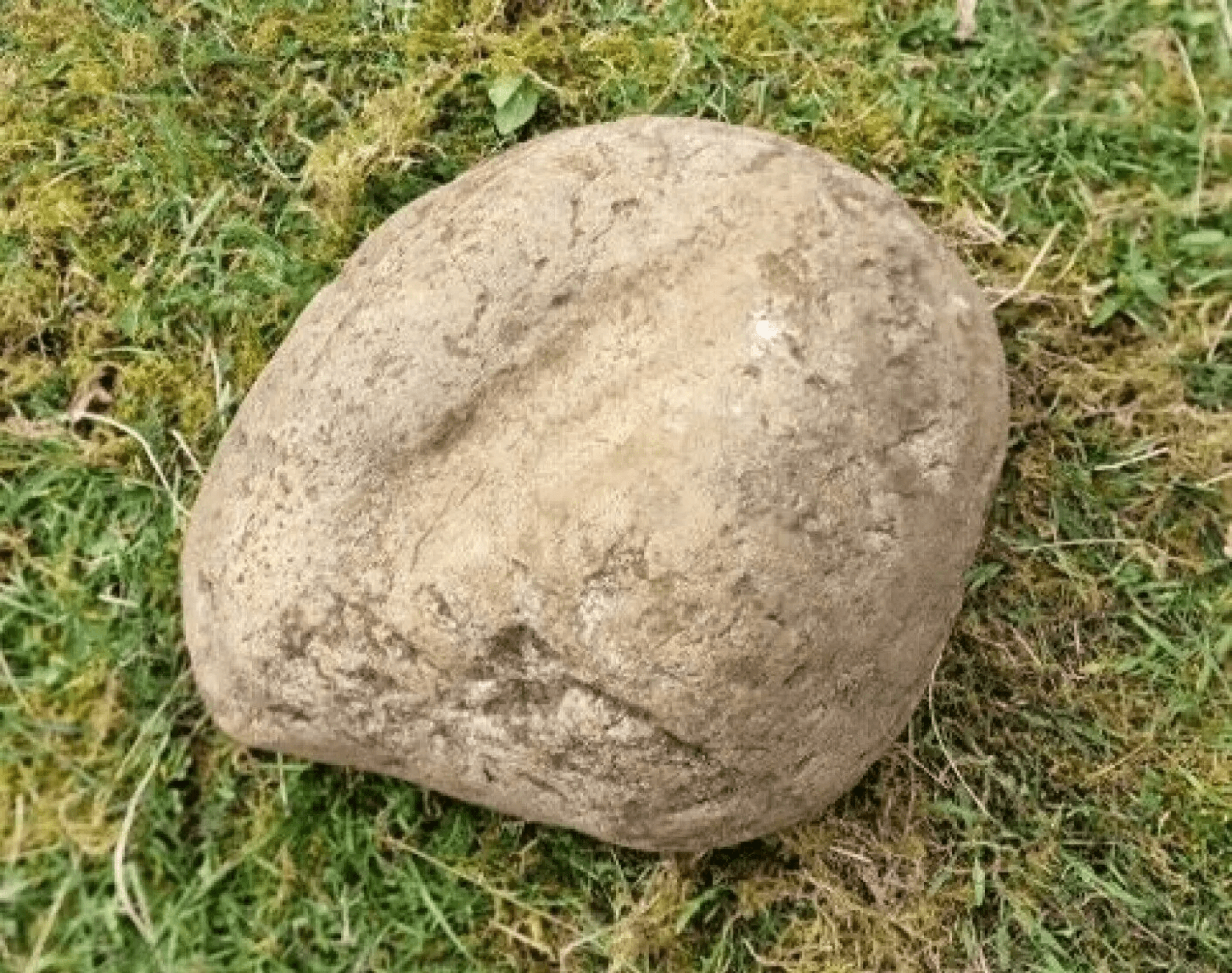 This is the stone in the boat that archaeologists call a vulva stone. Credit: University Museum of Bergen