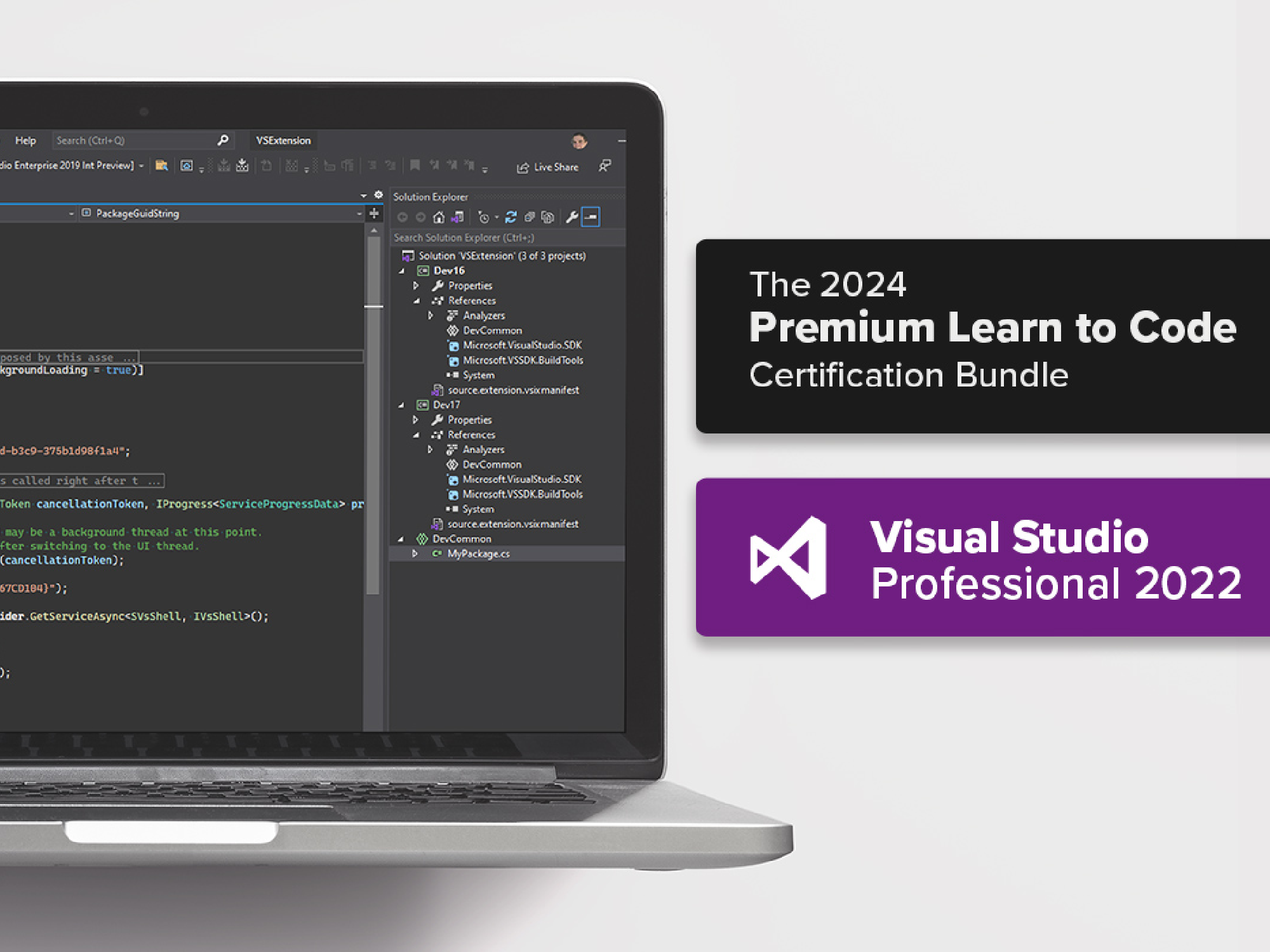 Header image for beginner’s coding bundle with Microsoft Visual Studio Pro Stack Commerce sponsored deal