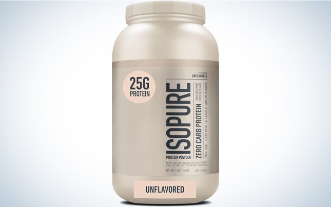 Isopure unflavored protein powder on sale for Cyber Monday