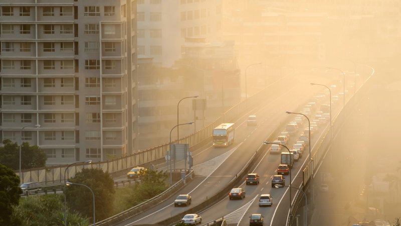 Researchers found that the large quantity of aerosol particles in the air of highly polluted cities reflect sunlight back out into space.