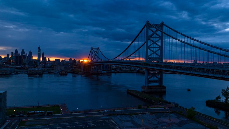 New Jersey skyline at night