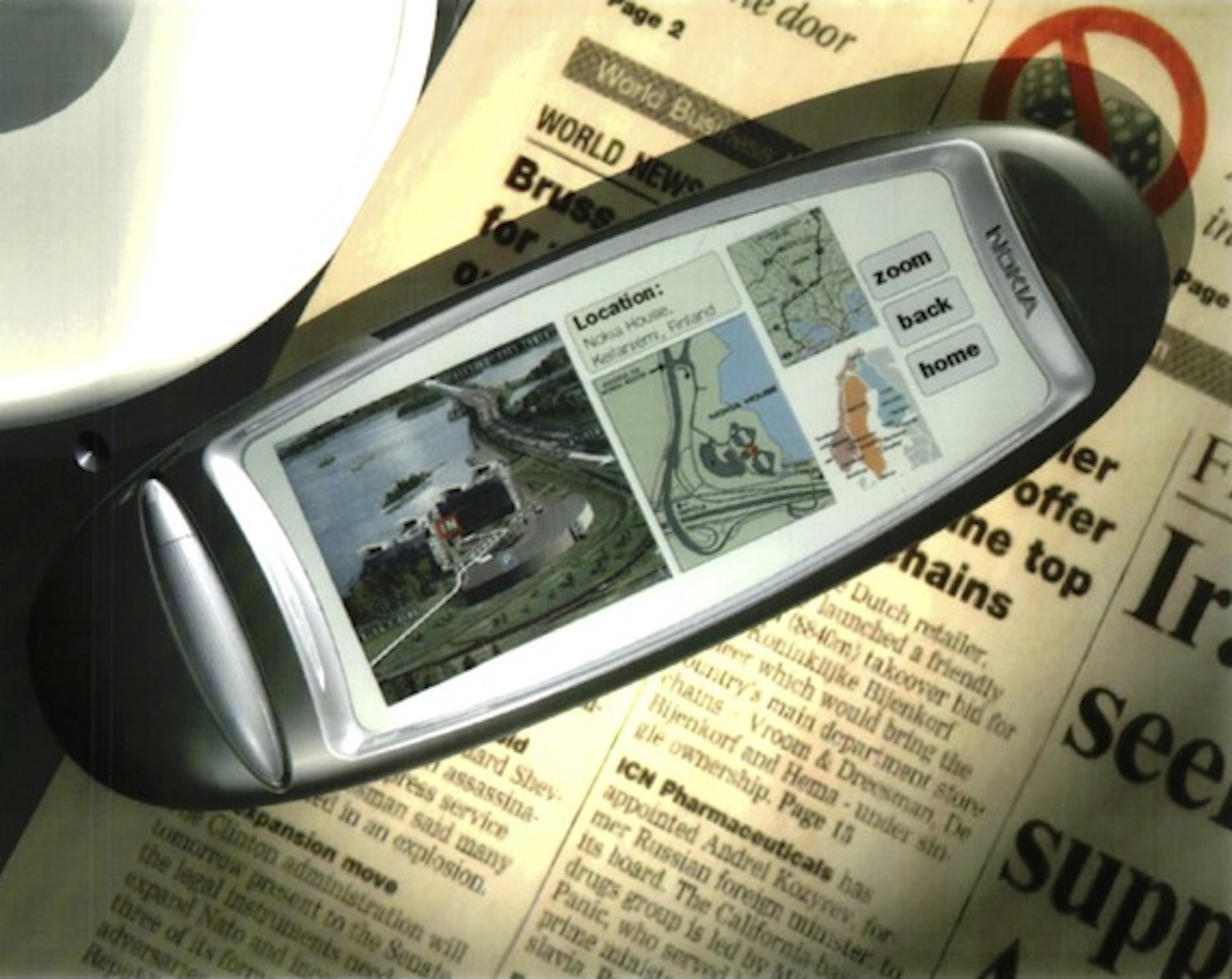 Concept art of cell phone with 3G capabilities from Nokia