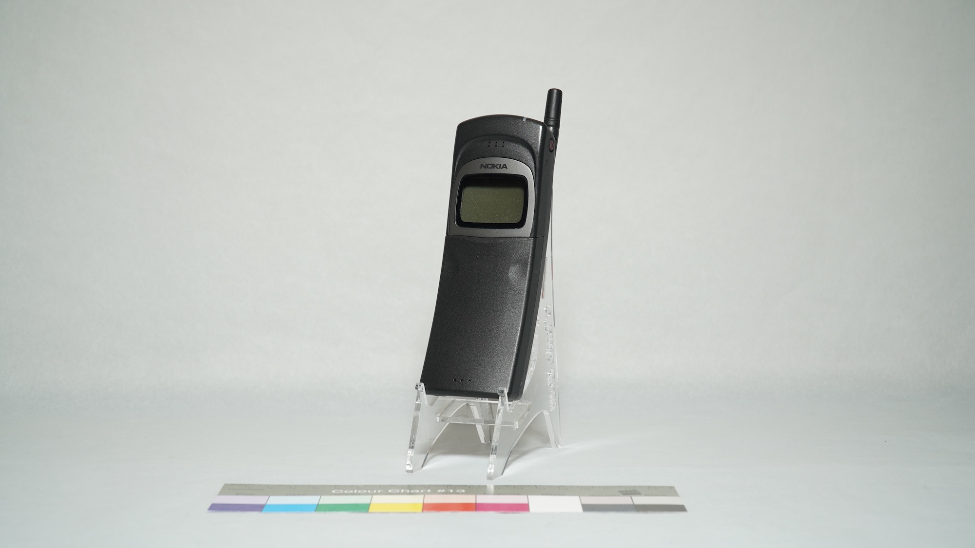 Nokia 8110 cell phone on stand