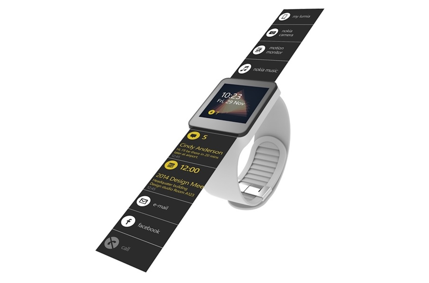 Concept art for Nokia Moonraker smartwatch