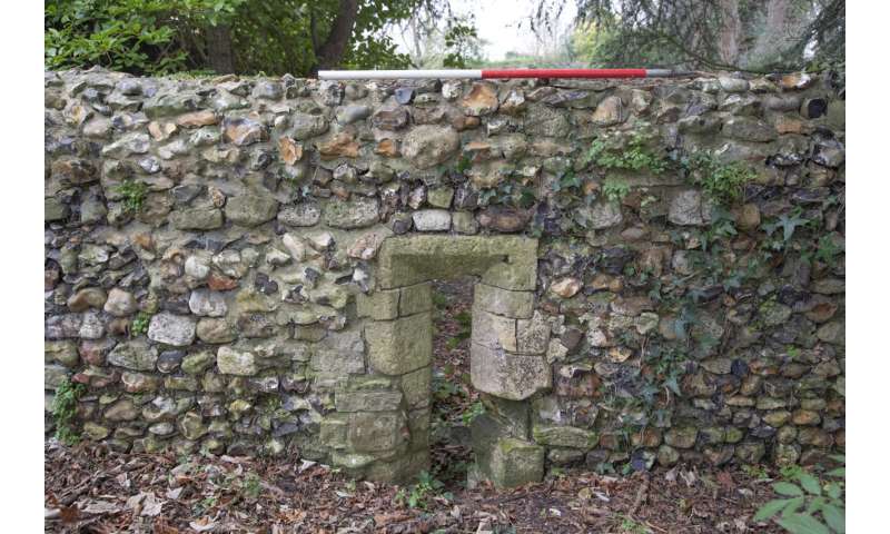 ruins of a stone garden wall