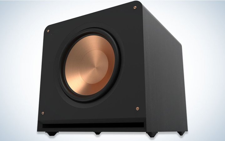  Klipsch subwoofer on a plain background