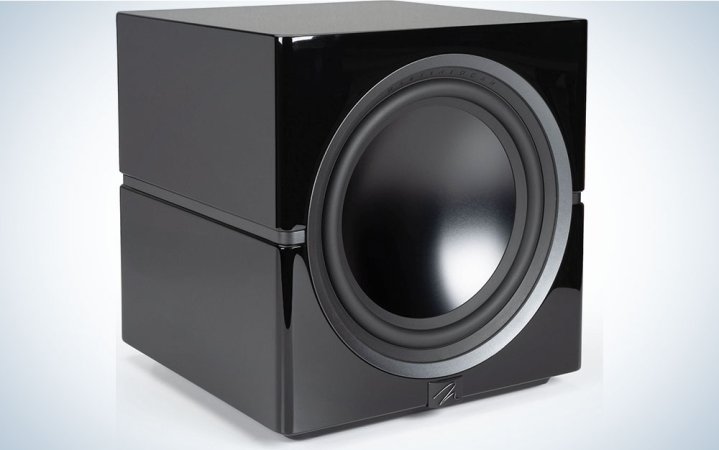  MartinLogan subwoofer on a plain background