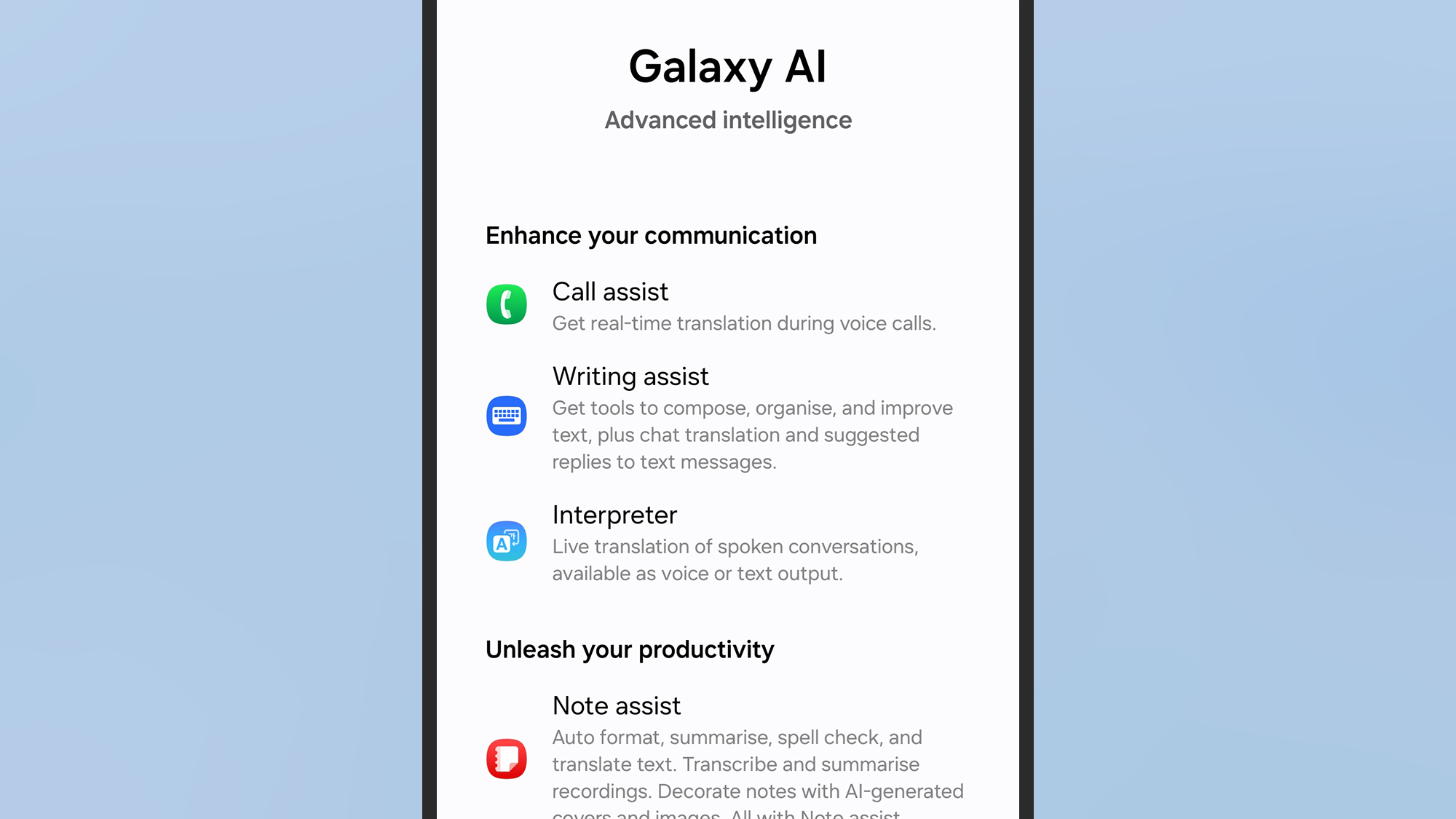 Samsung Galaxy S25 smartphone with Galaxy AI