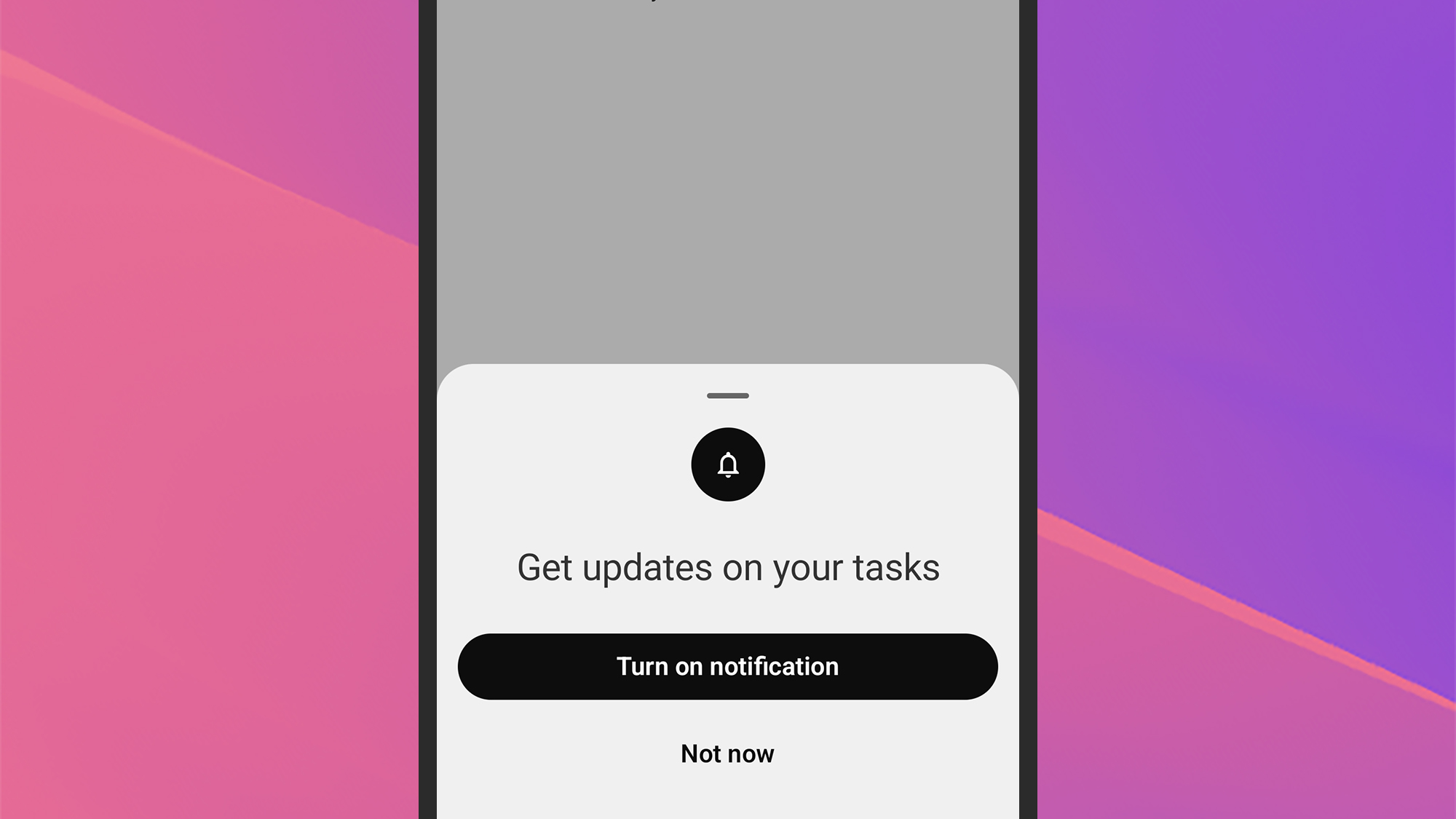 screenshot of 'get updates on your tasks' 