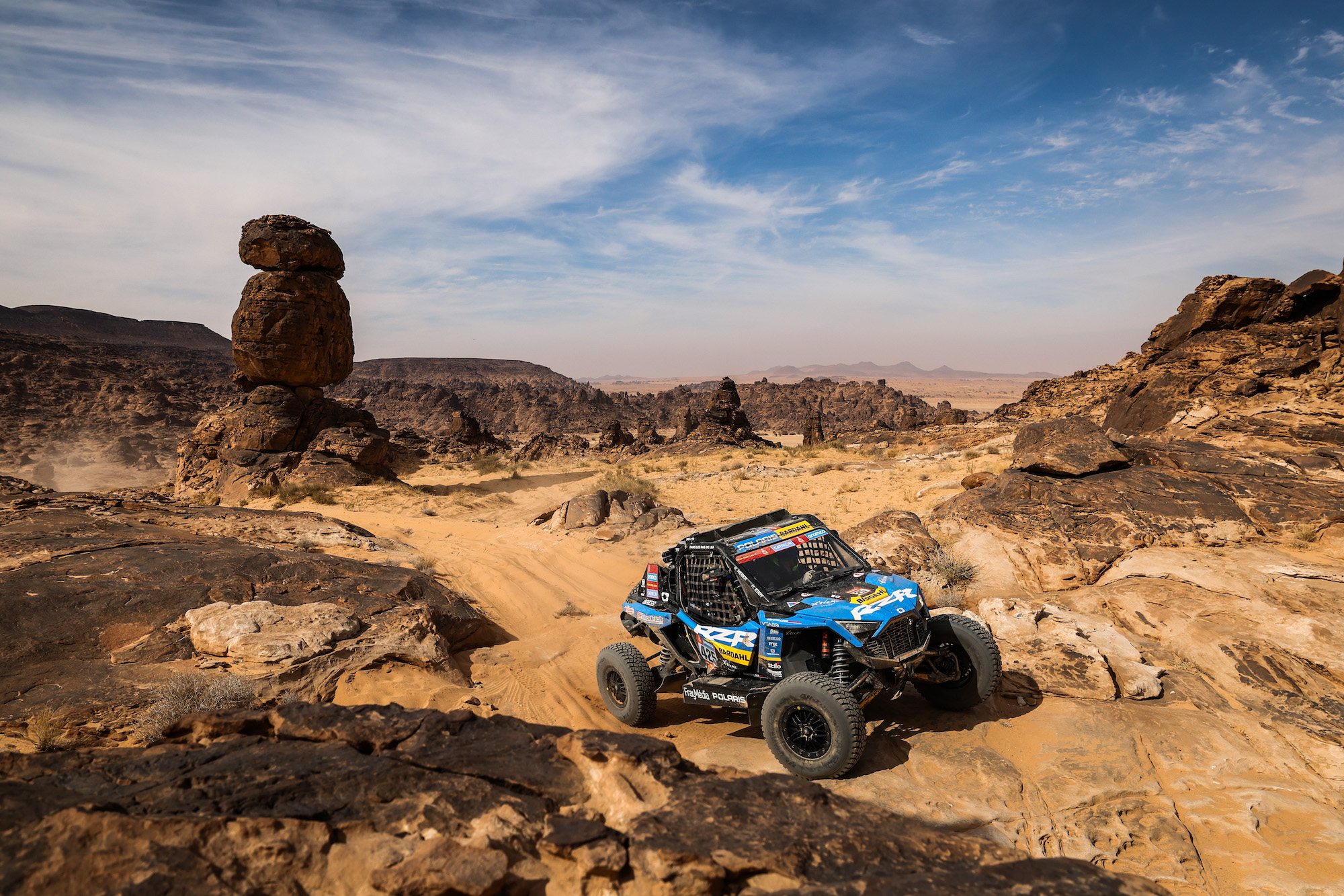 425 HEGER Brock (usa), EDDY Max (usa), Polaris, Sébastien Loeb Racing - RZR Factory Racing, SSV T4, action during the Stage 5 of the Dakar 2025 on January 9, 2025 between Al Ula and Hail, Saudi Arabia - Photo Antonin Vincent / DPPI