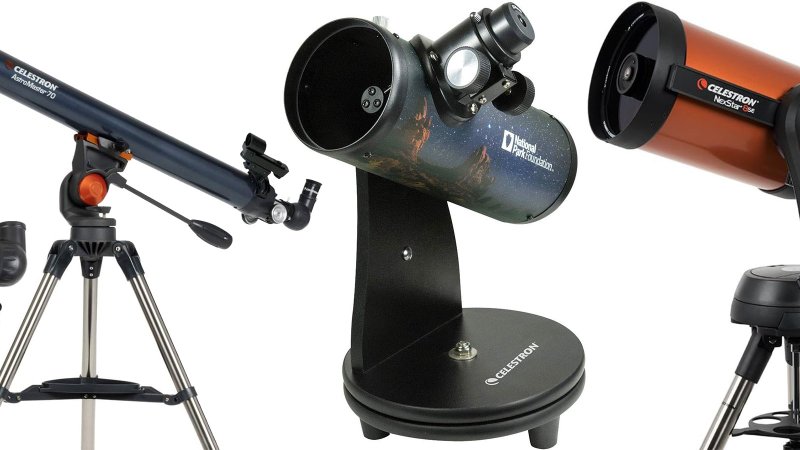 The best telescopes for beginners arranged in a row