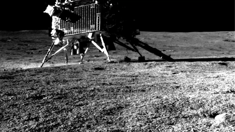 a lunar lander on the surface of the moon